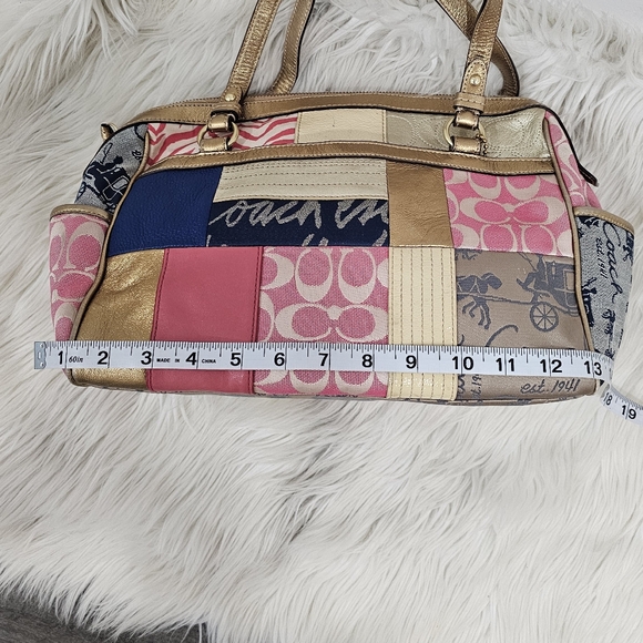 Coach the patchwork F17164 multi color satchel bag - Picture 3 of 14